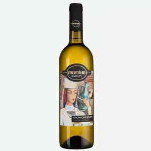 Вино Алазанская Долина Mamiko белое полусладкое, 0.75л Грузия