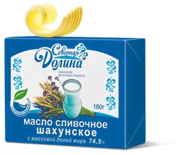Масло сливочное «Северная Долина» Шахунское 74,5%, 180 г