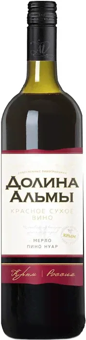 Вино Россия "Долина Альмы. Мерло - Пино Нуар" кр. сух. 0,75л 14,5%